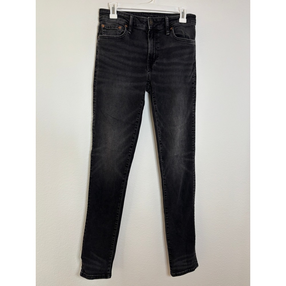 American Eagle AirFlex Skinny Jeans Mens 30x34 Black Faded Denim Stretch Pants